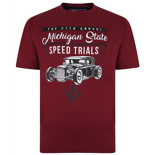 KAM Michigan State Print T-Shirt Weinrot 